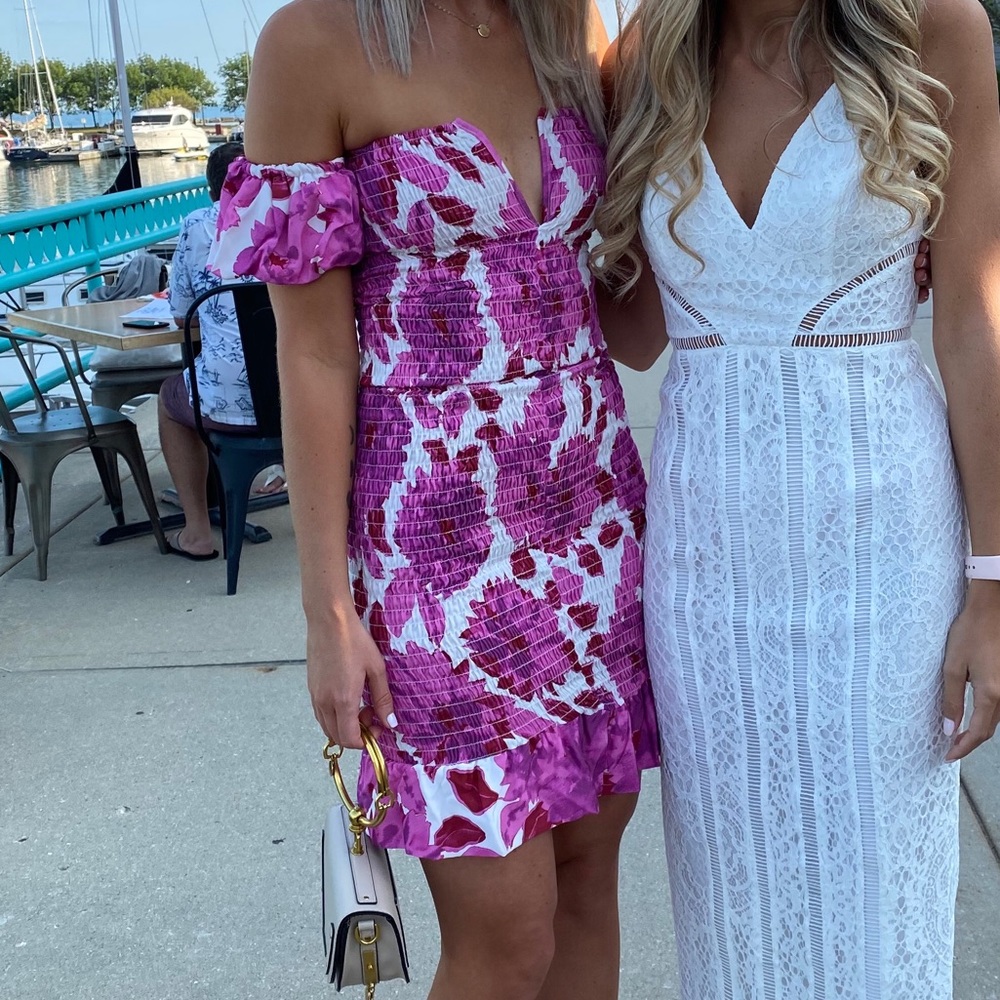 Floral Bardot Dress Size 2